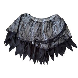 Black Lace & Fabric One Size Cape By Rubies